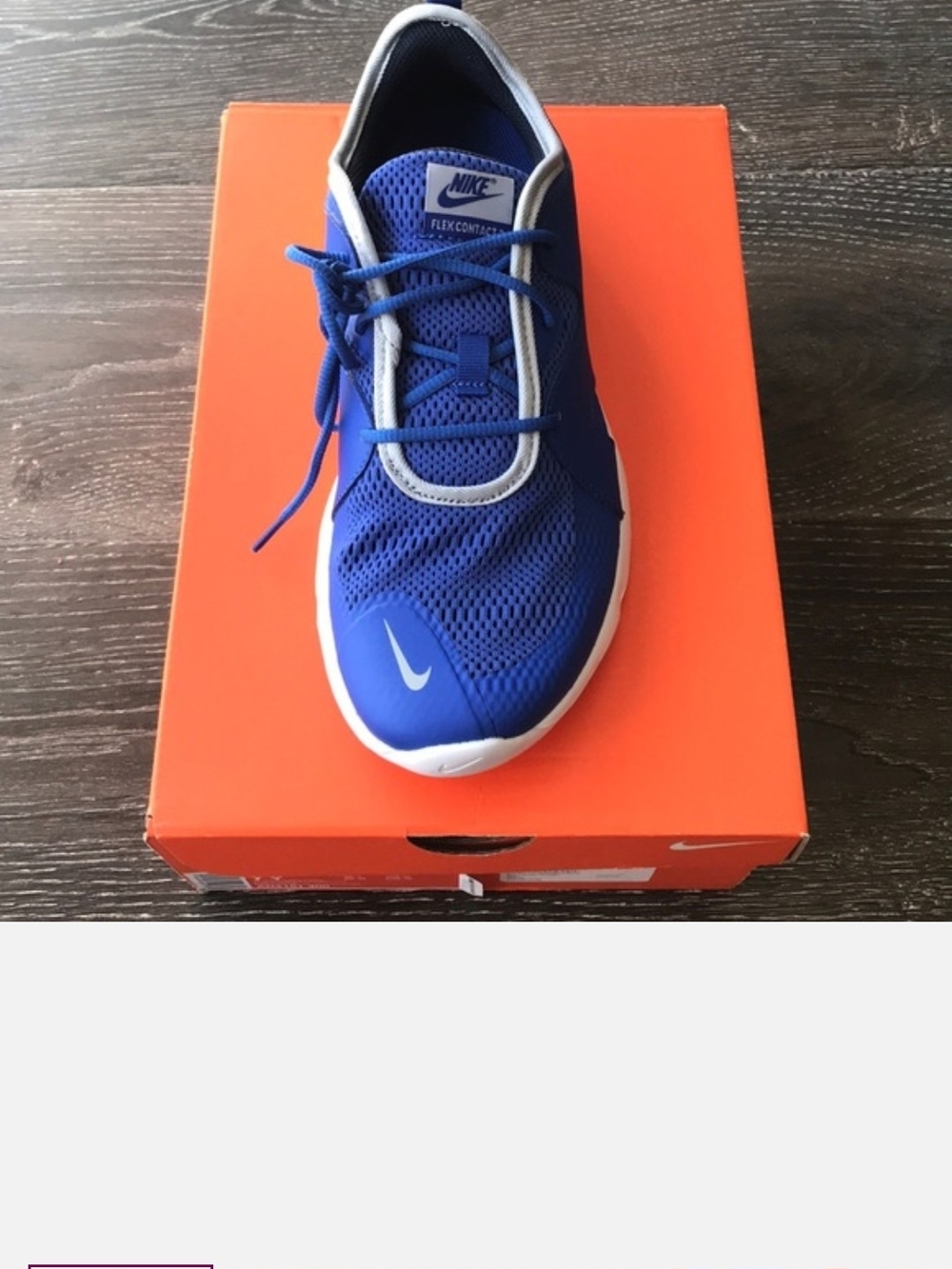 Nike Kids Royal Blue and White Mesh Sneaker
